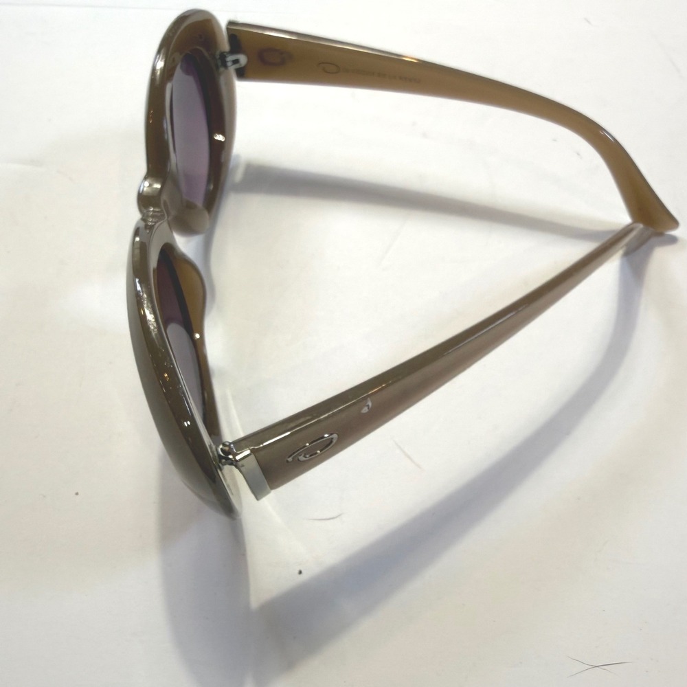Oscar de la Renta Brown Oval Sunglasses Vintage Retro Designer Spain - Picture 3 of 8